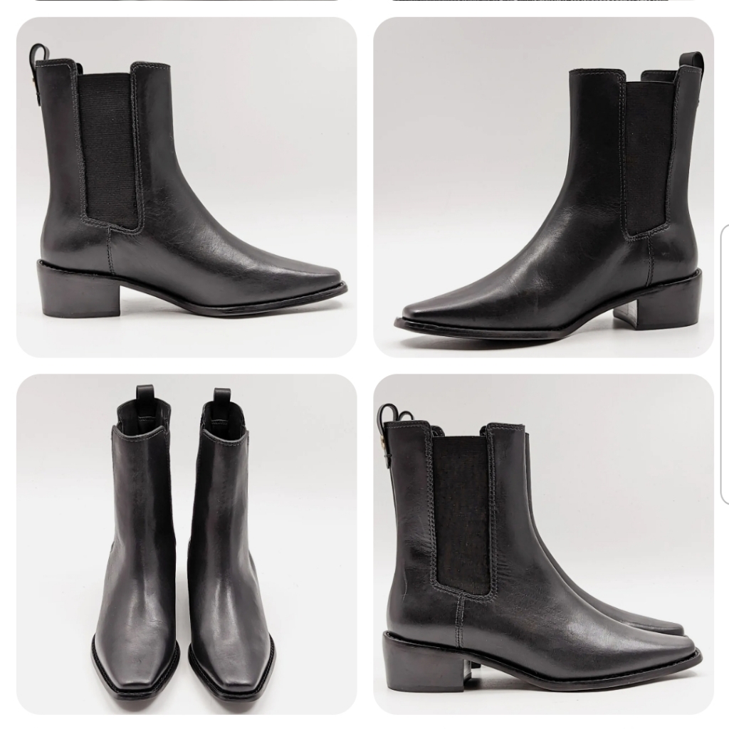 Tory Burch Chelsea Elastic Panel Black Women's Boots Nwt Size 8